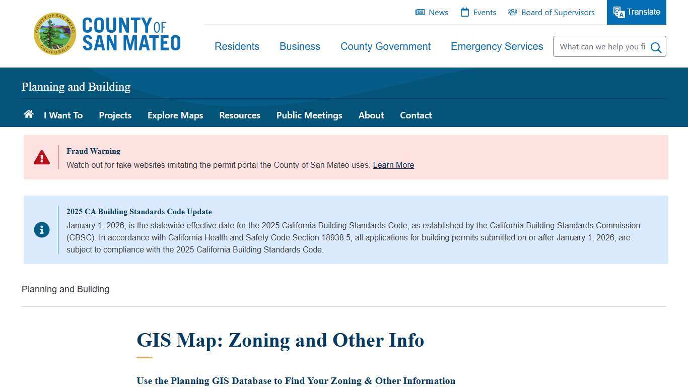 GIS Map: Zoning and Other Info | County of San Mateo, CA